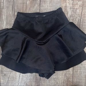 Black ruffle shorts